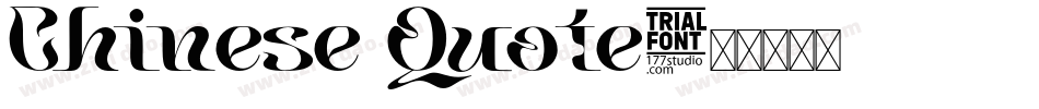Chinese Quote字体转换